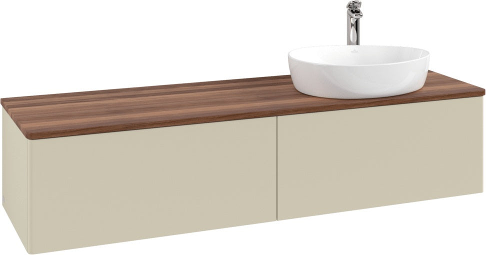 Villeroy & Boch Waschbeckenunterschrank Antao 1600 mm Anthrazit Matt mit LED-Beleuchtung