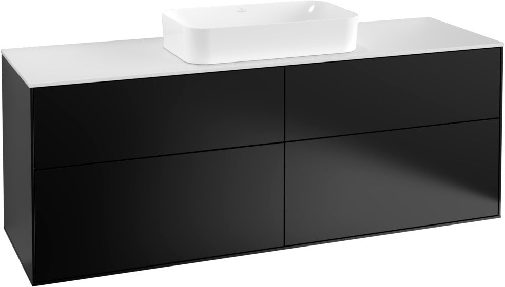 Villeroy & Boch Finion Waschtischunterschrank 1600 mm Anthrazit Matt mit LED-Beleuchtung