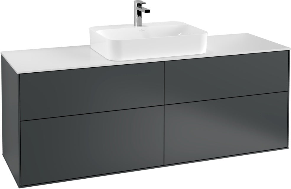 Villeroy & Boch Finion Waschbeckenunterschrank 1600 mm Glossy White Lacquer mit LED-Beleuchtung