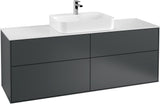 Villeroy & Boch Finion Waschbeckenunterschrank 1600 mm Glossy White Lacquer mit LED-Beleuchtung