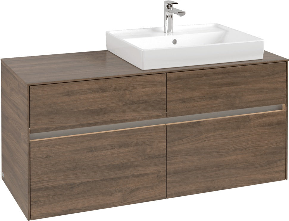 Villeroy & Boch Waschtischunterschrank Collaro C083 B0 1200 mm Arizona Oak mit Beleuchtung