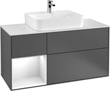 Villeroy & Boch Finion Waschtischunterschrank G161G 1200 mm Glossy White Lacquer mit LED-Beleuchtung
