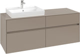 Villeroy & Boch Waschtischunterschrank Collaro C085 – 1400 mm, Taupe, 4 Auszüge, SoftClosing