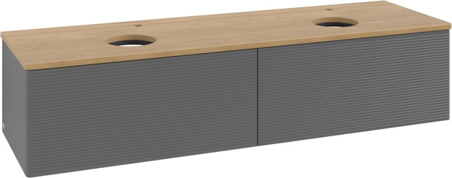 Villeroy & Boch Antao Waschtischunterschrank 1600 mm Anthrazit Matt mit 2 Auszügen