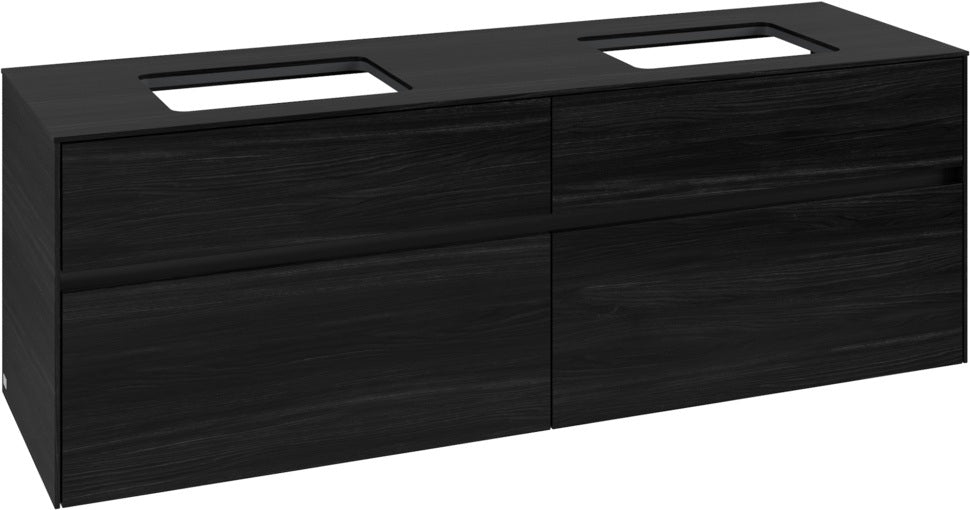 Villeroy & Boch Waschbeckenunterschrank Collaro C123 1600 mm Black Oak mit SoftClosing