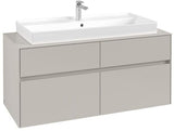Villeroy & Boch Collaro Waschtischunterschrank 1200 mm Soft Grey mit 4 Auszügen
