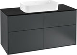 Villeroy & Boch Finion Waschtischunterschrank 1200 mm Anthrazit Matt mit LED-Beleuchtung