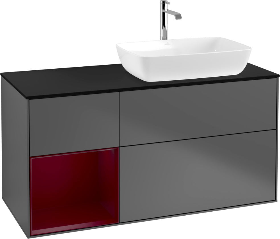 Villeroy & Boch Finion Waschtischunterschrank 1200 mm Glossy White Lacquer mit Beleuchtung