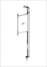 Villeroy & Boch ViConnect Befestigungselement für Haltegriffe 310 x 1120 mm, Stahl, für Trockenbau
