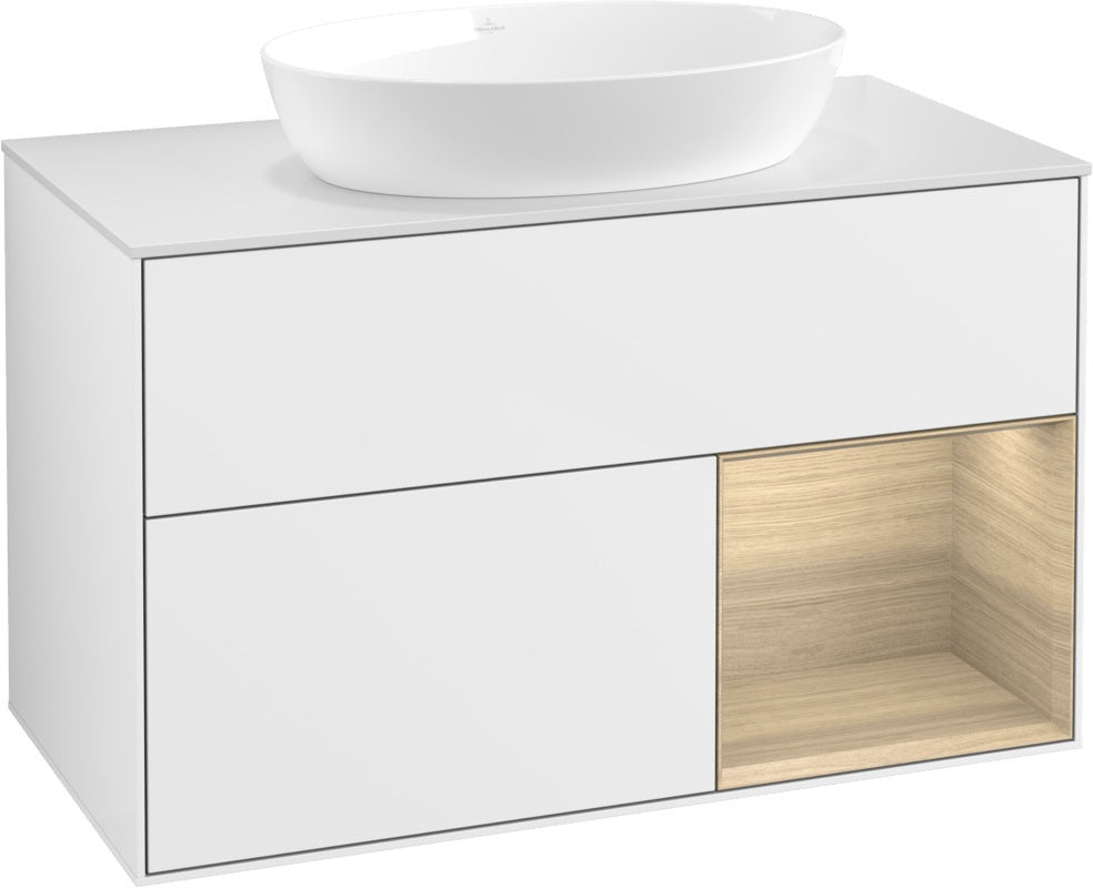 Villeroy & Boch Finion Waschtischunterschrank FA21GFGF 1000 mm Glossy White Lacquer