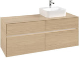 Villeroy & Boch Waschbeckenunterschrank Collaro C102B0 1400 mm Nordic Oak mit Beleuchtung