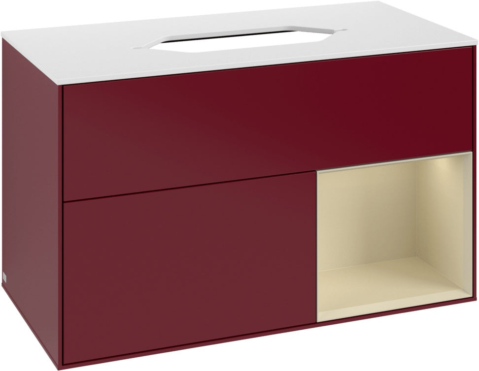 Villeroy & Boch Finion Waschtischunterschrank 1000 mm Peony Matt Lacquer mit Beleuchtung