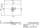 Villeroy & Boch Duschwanne SQUARO INFINITY Rechteck 1200x800x40 mm crème aus Quaryl mit Antirutsch-Klasse C