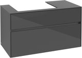 Villeroy & Boch Waschbeckenunterschrank Collaro C01700 Glossy Grey 1000 mm mit SoftClosing