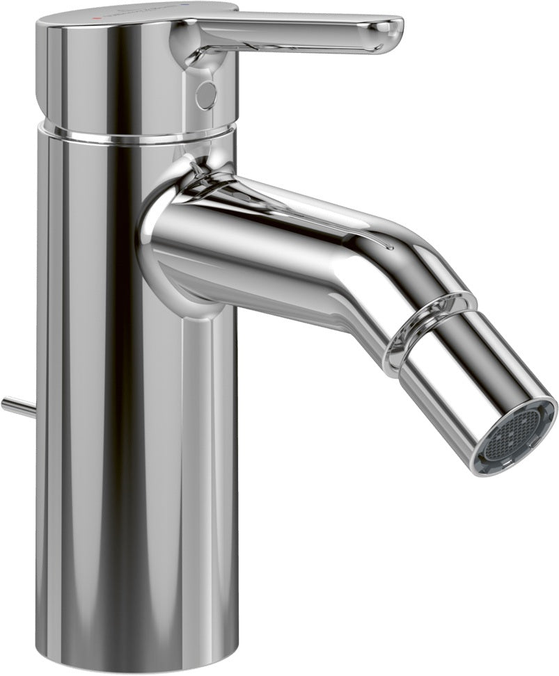 Villeroy & Boch Bidetarmatur Skyla TVB116001000 – Einhebelmischer, rund, Chrom, AquaSmart