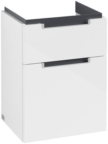 Villeroy & Boch Subway 2.0 Waschtischunterschrank 440 mm Glossy White mit 2 Auszügen