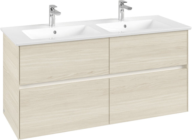 Villeroy & Boch Waschtischunterschrank Collaro C147 B0 1261 mm White Oak mit LED-Beleuchtung