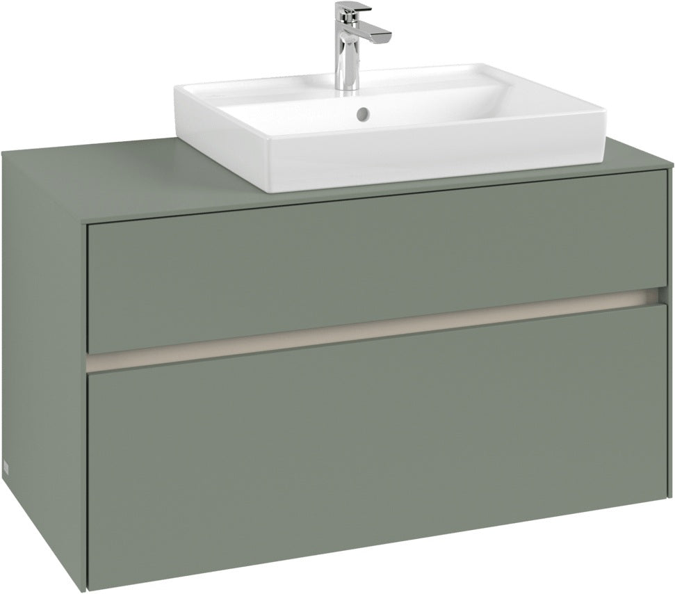 Villeroy & Boch Collaro Waschtischunterschrank C018 B0 1000 mm White Oak mit Beleuchtung