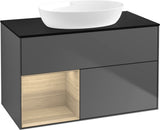 Villeroy & Boch Waschtischunterschrank Finion FA12G 1000 mm Glossy White Lacquer mit Beleuchtung