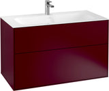 Villeroy & Boch Finion Waschbeckenunterschrank 996 mm Glossy White Lacquer mit LED-Beleuchtung