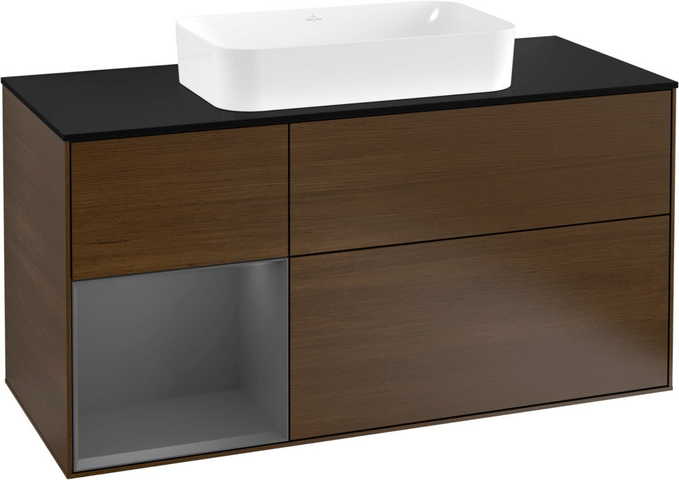 Villeroy & Boch Finion Waschtischunterschrank 1200 mm Glossy White Lacquer mit LED-Beleuchtung