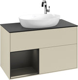 Villeroy & Boch Finion Waschbeckenunterschrank G892G 1000 mm Glossy White Lacquer mit Beleuchtung