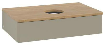 Villeroy & Boch Antao Waschtischunterschrank 800 mm, 1 Auszug, Stone Grey Matt Lacquer, wandhängend
