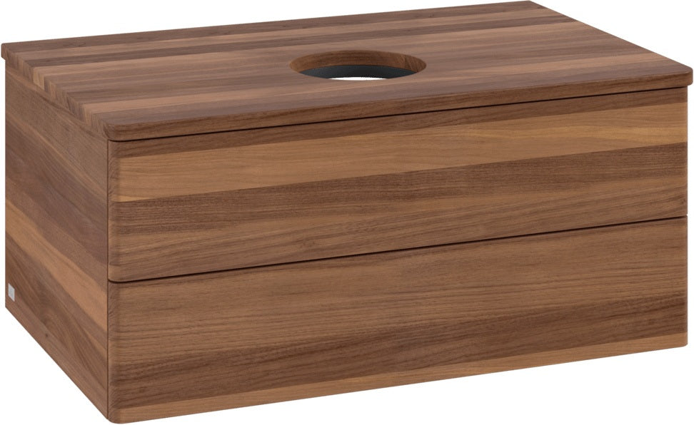 Villeroy & Boch Waschtischunterschrank Antao 800 mm Warm Walnut mit 2 Auszügen und SoftClosing