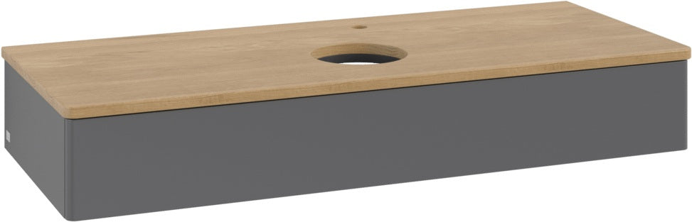 Villeroy & Boch Waschtischunterschrank Antao 1200 mm Anthrazit Matt mit LED-Auszugsbeleuchtung