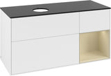 Villeroy & Boch Finion Waschtischunterschrank 1200 mm Glossy White Lacquer mit LED-Beleuchtung