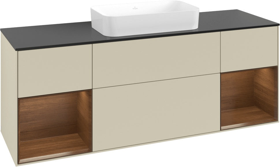 Villeroy & Boch Finion Waschbeckenunterschrank 1600 mm Glossy White Lacquer mit Beleuchtung