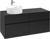 Villeroy & Boch Waschbeckenunterschrank Collaro C042 B0 1200 mm Volcano Black mit Beleuchtung