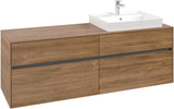 Villeroy & Boch Waschbeckenunterschrank Collaro C023 1600 mm Kansas Oak mit 4 Auszügen
