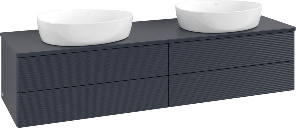 Villeroy & Boch Antao Waschbeckenunterschrank 1600 mm Anthrazit Matt Lackiert mit 4 Auszügen