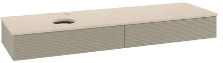 Villeroy & Boch Antao Waschtischunterschrank 1600 mm grau mit 2 Auszügen und Push-Open