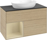 Villeroy & Boch Waschtischunterschrank Finion FA12G 1000 mm Glossy White Lacquer mit Beleuchtung