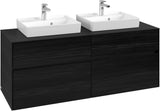 Villeroy & Boch Waschtischunterschrank Collaro C076 Black Oak 1400 mm mit 4 Auszügen