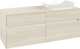 Villeroy & Boch Waschtischunterschrank Collaro C118 B0 1400 mm White Oak mit Beleuchtung und SoftClosing