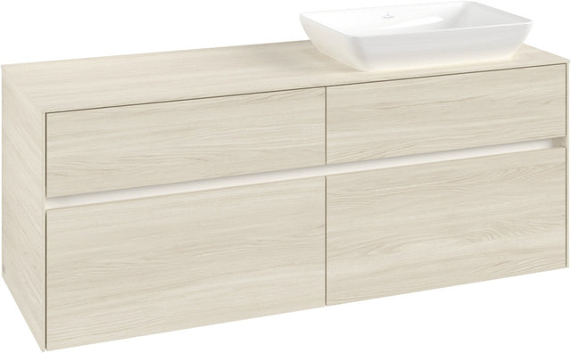 Villeroy & Boch Waschtischunterschrank Collaro C118 B0 1400 mm White Oak mit Beleuchtung und SoftClosing