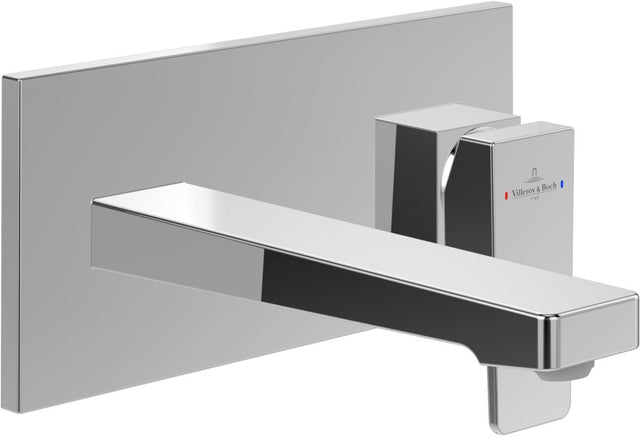 Villeroy & Boch Architectura Square Einhebel-Waschtischarmatur Chrom, Wandmontage, 230x224x110mm