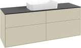 Villeroy & Boch Finion Waschtischunterschrank 1600 mm Peony Matt Lack mit Beleuchtung und 4 Auszügen