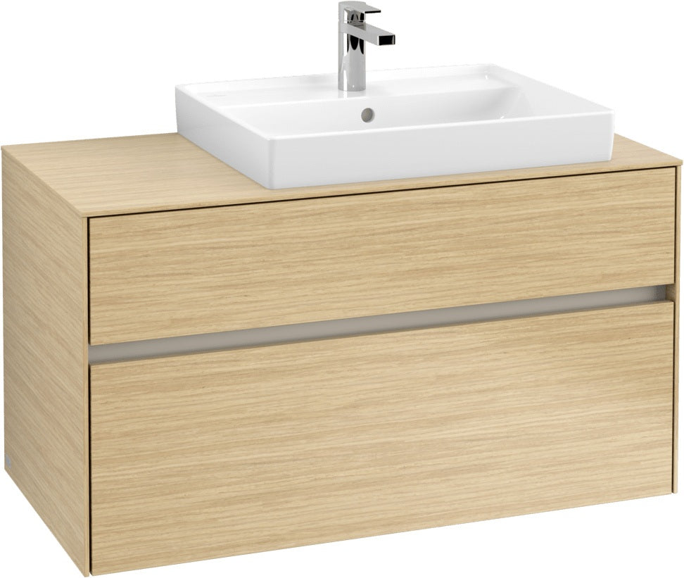 Villeroy & Boch Waschbeckenunterschrank Collaro C018 B0 1000 mm Nordic Oak mit Beleuchtung