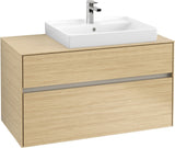 Villeroy & Boch Waschbeckenunterschrank Collaro C018 B0 1000 mm Nordic Oak mit Beleuchtung
