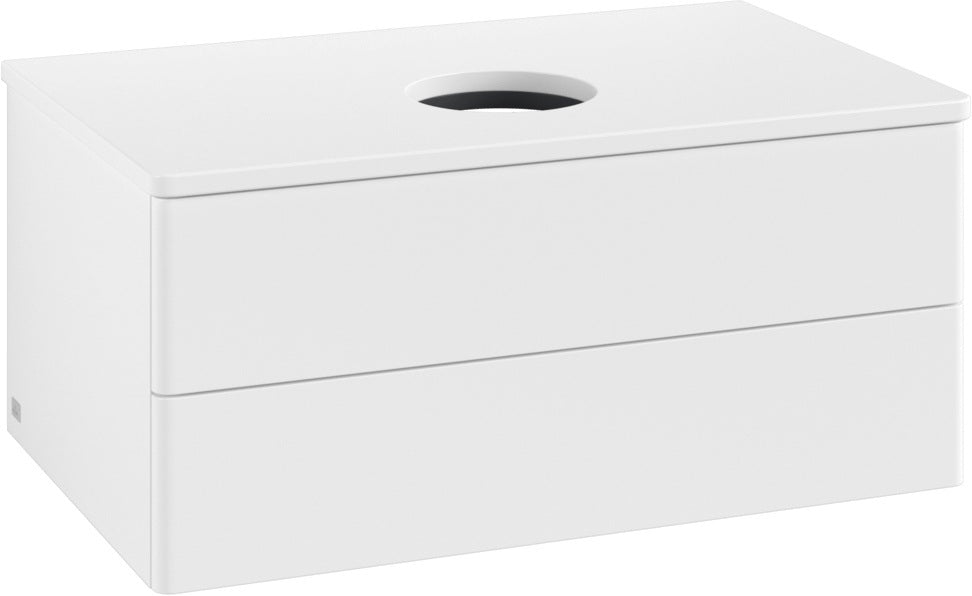 Villeroy & Boch Waschtischunterschrank Antao 800 mm White Matt Lacquer – 2 Auszüge, Push-to-Open, SoftClosing