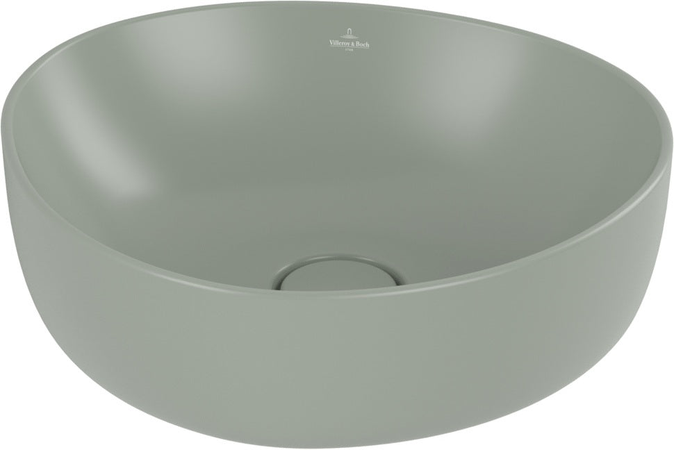 Villeroy & Boch Aufsatzwaschbecken Antao 4A7240 asymmetrisch Almond CeramicPlus 400 mm