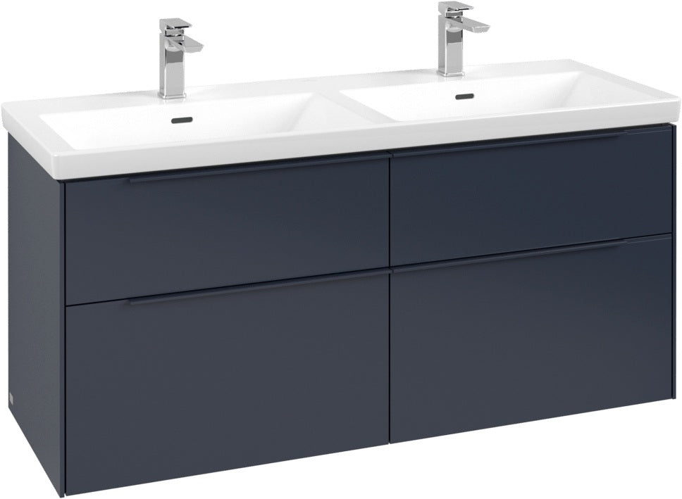 Villeroy & Boch Subway 3.0 Waschtischunterschrank 1272 mm Brilliant White mit 4 Auszügen