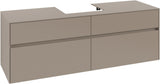 Villeroy & Boch Waschtischunterschrank Collaro C077 B0 1600 mm Taupe mit Beleuchtung und SoftClosing