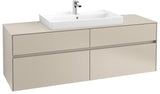 Villeroy & Boch Collaro Waschtischunterschrank 1600 mm mit LED-Beleuchtung und 4 Auszügen