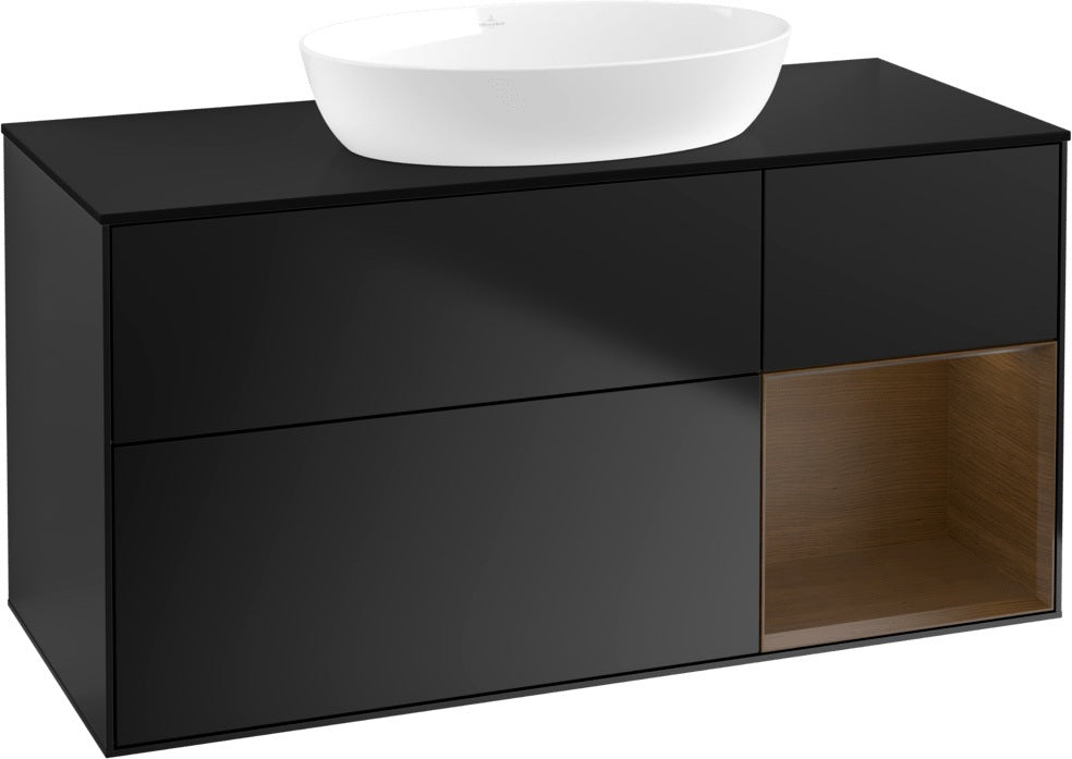 Villeroy & Boch Finion Waschtischunterschrank FA72GFGF 1200 mm Glossy White Lacquer mit LED-Beleuchtung