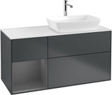 Villeroy & Boch Finion Waschbeckenunterschrank 1200 mm Glossy White Lacquer mit Beleuchtung